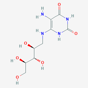 molecular formula C9H16N4O6 B095549 5-amino-6-(D-ribitylamino)uracil CAS No. 17014-74-3
