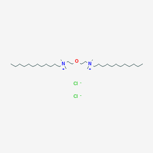 molecular formula C32H70Cl2N2O B095555 1-Dodecanaminium, N,N'-(oxydi-2,1-ethanediyl)bis(N,N-dimethyl-, dichloride CAS No. 19037-74-2