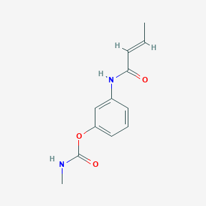 molecular formula C12H14N2O3 B095567 m-Tiglamidophenyl methylcarbamate CAS No. 17788-15-7