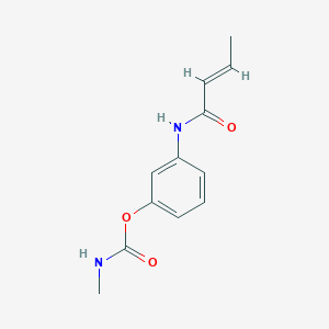 molecular formula C12H14N2O3 B095567 3'-(Methylcarbamoyloxy)crotonanilide CAS No. 17788-15-7