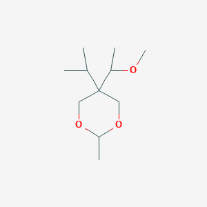 molecular formula C11H22O3 B095571 trans-5-Isopropyl-5-(1-methoxyethyl)-2-methyl-1,3-dioxane CAS No. 19476-89-2