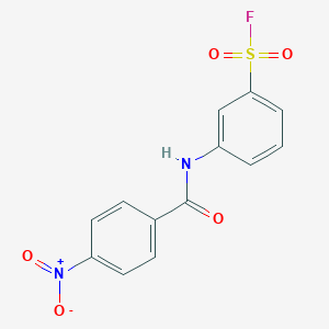 molecular formula C13H9FN2O5S B095581 3-[(4-Nitrobenzoyl)amino]benzenesulfonyl fluoride CAS No. 19160-14-6