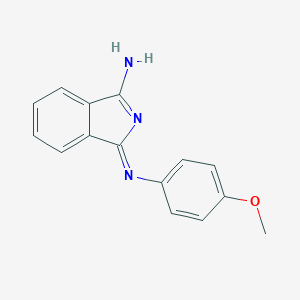 molecular formula C15H13N3O B009559 3-(4-Methoxyphenyl)iminoisoindol-1-amine CAS No. 104830-22-0