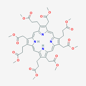 molecular formula C48H54N4O16 B095597 Methyl 3-[3,8,13,17-tetrakis(2-methoxy-2-oxoethyl)-7,12,18-tris(3-methoxy-3-oxopropyl)-21,24-dihydroporphyrin-2-yl]propanoate CAS No. 15435-60-6