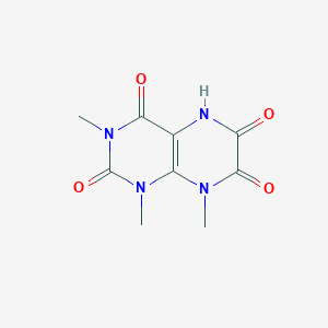 molecular formula C9H10N4O4 B009560 1,3,8-trimethyl-5H-pteridine-2,4,6,7-tetrone CAS No. 109868-91-9