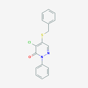 molecular formula C17H13ClN2OS B095604 5-(benzylthio)-4-chloro-2-phenylpyridazin-3(2H)-one CAS No. 16461-34-0