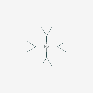 molecular formula C12H20Pb B095608 Tetracyclopropylplumbane CAS No. 17312-91-3