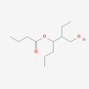 3-(Hydroxymethyl)heptan-4-yl butanoate