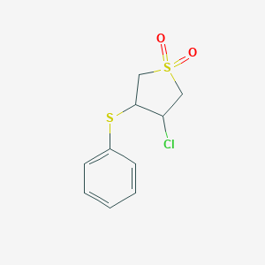 molecular formula C10H11ClO2S2 B095621 3-Chloro-4-phenylsulfanylthiolane 1,1-dioxide CAS No. 15507-87-6