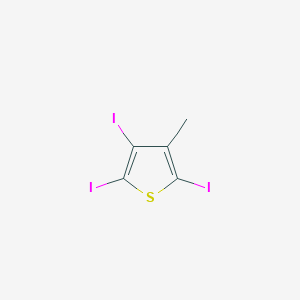 molecular formula C5H3I3S B095629 2,3,5-Triiodo-4-methylthiophene CAS No. 16488-62-3