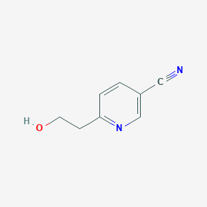 molecular formula C8H8N2O B009563 6-(2-Hydroxyethyl)pyridine-3-carbonitrile CAS No. 106652-46-4