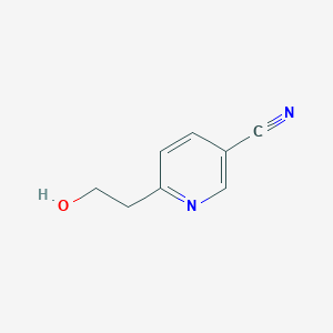 molecular formula C8H8N2O B009563 6-(2-Hydroxyethyl)nicotinonitrile CAS No. 106652-46-4