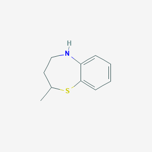 molecular formula C10H13NS B095643 2-Methyl-2,3,4,5-tetrahydro-1,5-benzothiazepine CAS No. 19197-44-5