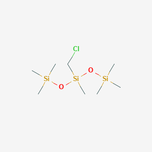 molecular formula C8H23ClO2Si3 B095647 3-(Chloromethyl)-1,1,1,3,5,5,5-heptamethyltrisiloxane CAS No. 17201-87-5