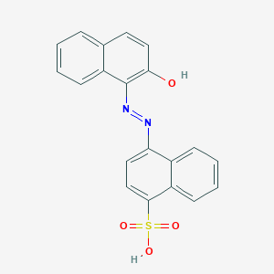 molecular formula C20H14N2O4S B095654 4-((2-Hydroxy-1-naphthyl)azo)naphthalenesulphonic acid CAS No. 18268-54-7