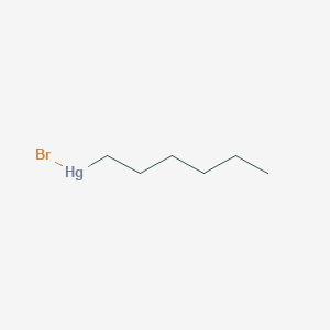 molecular formula C6H13BrHg B095655 Hexylmercury bromide CAS No. 18431-36-2