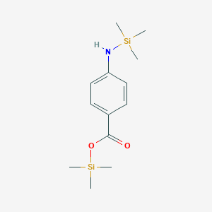 molecular formula C13H23NO2Si2 B095663 Benzoic acid, 4-[(trimethylsilyl)amino]-, trimethylsilyl ester CAS No. 18406-05-8