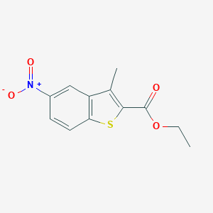 molecular formula C12H11NO4S B095680 Ethyl 3-methyl-5-nitrobenzo[b]thiophene-2-carboxylate CAS No. 17514-60-2