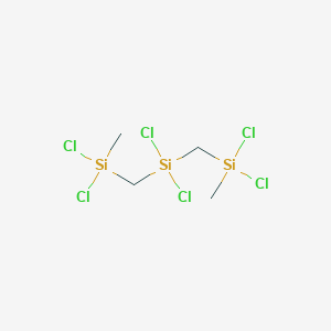 molecular formula C4H10Cl6Si3 B095703 [(Dichlorosilanediyl)bis(methylene)]bis[dichloro(methyl)silane] CAS No. 18243-10-2