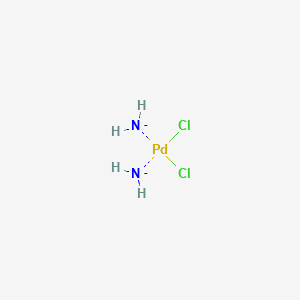 molecular formula Cl2H4N2Pd-2 B095721 Palladium ammine chloride CAS No. 15684-18-1