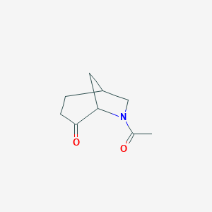 molecular formula C9H13NO2 B009573 6-Acetyl-6-azabicyclo[3.2.1]octan-4-one CAS No. 100782-25-0