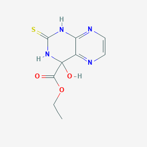 molecular formula C9H10N4O3S B095734 Ethyl 4-hydroxy-2-sulfanylidene-1,3-dihydropteridine-4-carboxylate CAS No. 18204-27-8