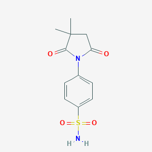 molecular formula C12H14N2O4S B095746 2,2-Dimethyl-N-(p-sulfamoylphenyl) succinimide CAS No. 17100-84-4