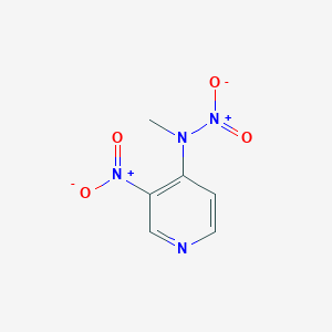 molecular formula C6H6N4O4 B009575 N-methyl-N-(3-nitropyridin-4-yl)nitramide CAS No. 104503-82-4