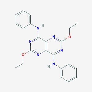 molecular formula C22H22N6O2 B095760 Pyrimido[5,4-d]pyrimidine, 4,8-dianilino-2,6-diethoxy- CAS No. 18710-93-5