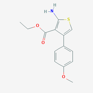 molecular formula C14H15NO3S B095779 Ethyl 2-amino-4-(4-methoxyphenyl)thiophene-3-carboxylate CAS No. 15854-11-2