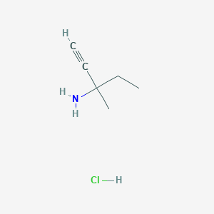 molecular formula C6H12ClN B009581 3-Methylpent-1-yn-3-amine hydrochloride CAS No. 108575-32-2