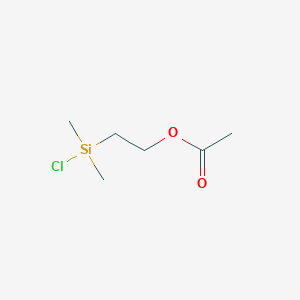 molecular formula C6H13ClO2Si B095813 ACETOXYETHYLDIMETHYLCHLOROSILANE CAS No. 18306-45-1