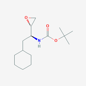 molecular formula C15H27NO3 B009582 ERYTHRO-N-BOC-L-CYCLOHEXYLALANINE EPOXIDE CAS No. 107202-62-0