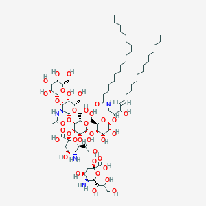 molecular formula C80H144N4O37 B095828 II(3)Neu5Ac2GgOse4Cer CAS No. 19553-76-5