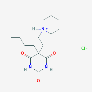 molecular formula C15H25ClN3O3- B009583 5-Butyl-5-(2-piperidinoethyl)barbituric acid hydrochloride CAS No. 109438-93-9