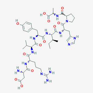 molecular formula C44H67N13O12 B095854 Angiotensin II, ala(8)- CAS No. 18197-01-8