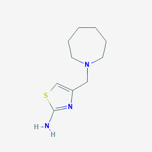molecular formula C10H17N3S B095907 4-(Azepan-1-ylmethyl)-1,3-thiazol-2-amine CAS No. 17386-11-7