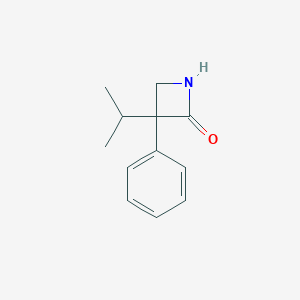 molecular formula C12H15NO B095914 3-Phenyl-3-propan-2-ylazetidin-2-one CAS No. 17197-60-3