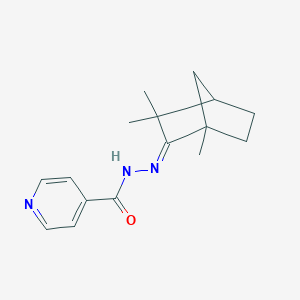 molecular formula C16H21N3O B095938 ISONICOTINIC ACID,(1,3,3-TRIMETHYL-2-NORBORNYLIDENE)HYDRAZIDE CAS No. 15407-86-0