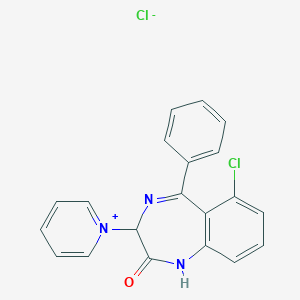 Pyridinium, 1-(7-chloro-2-oxo-5-phenyl-1,4-benzodiazepin-3-yl)-, chloride