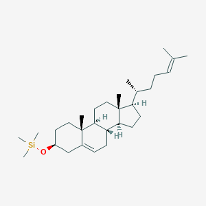 molecular formula C30H52OSi B095947 [(3S,8S,9S,10R,13R,14S,17R)-10,13-Dimethyl-17-[(2R)-6-methylhept-5-en-2-yl]-2,3,4,7,8,9,11,12,14,15,16,17-dodecahydro-1H-cyclopenta[a]phenanthren-3-yl]oxy-trimethylsilane CAS No. 18880-60-9