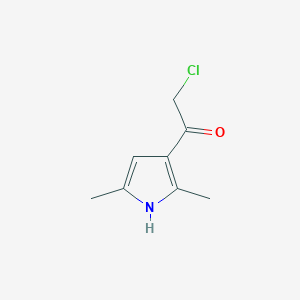 molecular formula C8H10ClNO B009596 2-chloro-1-(2,5-dimethyl-1H-pyrrol-3-yl)ethanone CAS No. 19597-16-1
