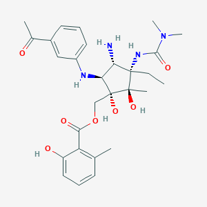 molecular formula C28H38N4O7 B009597 7-Deoxypactamycin CAS No. 104820-96-4