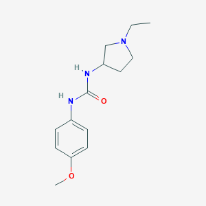 molecular formula C14H21N3O2 B095987 1-(1-Ethyl-3-pyrrolidinyl)-3-(p-methoxyphenyl)urea CAS No. 18471-30-2
