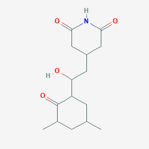molecular formula C15H23NO4 B095993 4-[2-(3,5-Dimethyl-2-oxocyclohexyl)-2-hydroxyethyl]piperidine-2,6-dione CAS No. 17280-60-3
