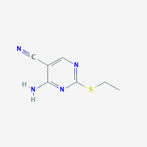molecular formula C7H8N4S B096013 4-Amino-2-(ethylthio)-5-pyrimidinecarbonitrile CAS No. 16462-29-6