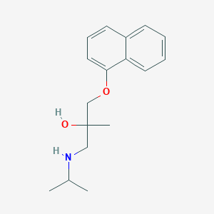 molecular formula C17H23NO2 B096014 2-Propanol, 1-(isopropylamino)-2-methyl-3-(1-naphthyloxy)- CAS No. 19423-05-3