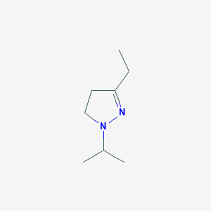 molecular formula C8H16N2 B096015 2-Pyrazoline, 3-ethyl-1-isopropyl- CAS No. 18631-72-6