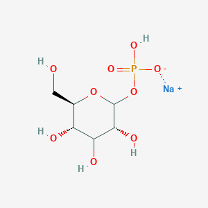 molecular formula C6H12NaO9P B096033 D-Glucopyranose, 1-(dihydrogen phosphate), sodium salt CAS No. 17364-14-6
