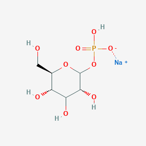molecular formula C6H12NaO10P B096033 D-Glucopyranose, 1-(dihydrogen phosphate), sodium salt CAS No. 17364-14-6